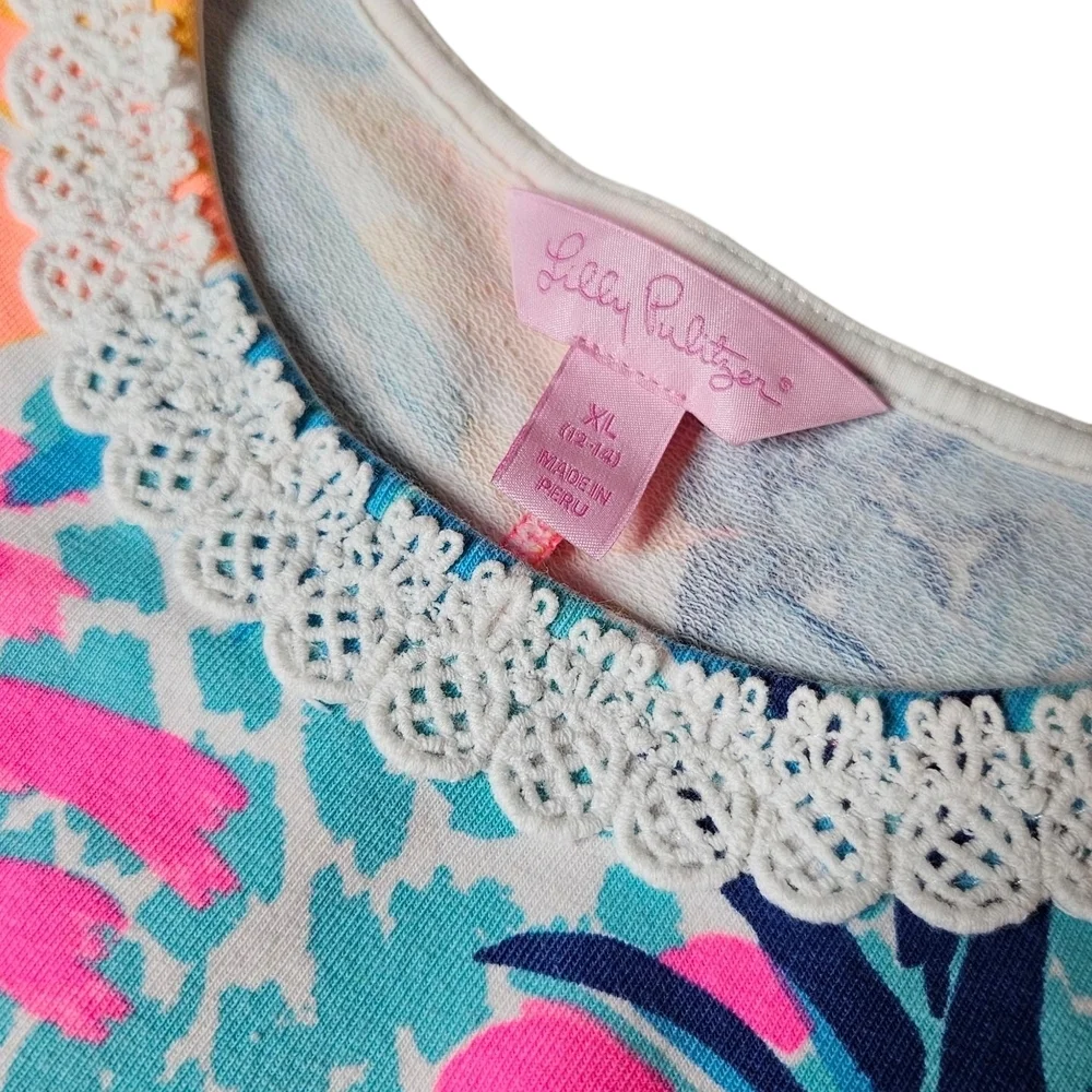 Lilly Pulitzer Girl Classic Shift Dress - Multi Gombay Smashed Reduced -Sz XL